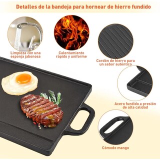 Foto 3 | Foto 3 | Parrilla Cuadrada Reversible De Hierro Eo Safe Imports Esi-21917 Negro