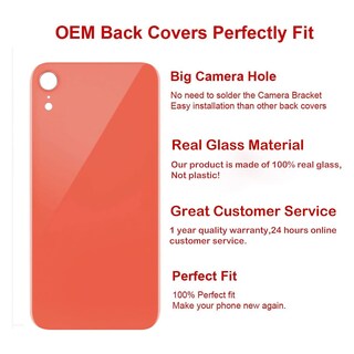 Foto 2 | Foto 2 | Kit De Repuesto De Cristal Con Parte Trasera Coral De Perzework Para Iphone Xr De 6.1 Pulgadas - Venta Internacional.