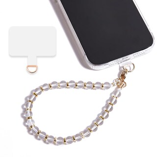 Foto 1 | Foto 1 | Correa Para Teléfono Móvil Lostars Con Cuentas De Mármol Y Cristal Blanco - Venta Internacional.