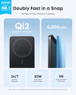 Foto 2 | Foto 2 | Banco De Energía Anker Nano Magnético De 5000 Mah 15 W Para Iphone - Venta Internacional.