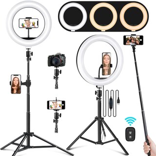 Foto 1 | Foto 1 | Kit De Luces Tipo Anillo Rieomn De 10.2 Pulgadas Con Soporte De Trípode Ajustable - Venta Internacional.