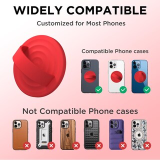 Foto 7 | Foto 7 | Soporte Magnético Para Anillo De Teléfono Coffker Silicona Rojo - Venta Internacional.