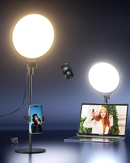 Foto 1 | Foto 1 | Ring Light Aureday Regulable 10.5 Pulgadas Con Soporte Y Soporte Para Teléfono De 24 W - Venta Internacional.