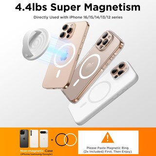 Foto 6 | Foto 6 | Soporte Magnético Para Anillo De Teléfono Coffker Silicona Blanco - Venta Internacional.