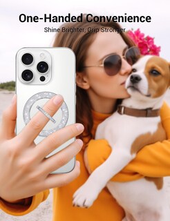 Foto 4 | Foto 4 | Soporte Magnético Yinhexi Para Teléfono Con Forma De Anillo Con Rotación De 360° Plateado - Venta Internacional.