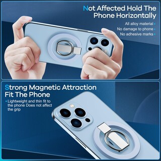 Foto 4 | Foto 4 | Soporte Magnético Para Anillo De Teléfono Lokyoo Para Magsafe Iphone-blue - Venta Internacional.