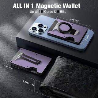 Foto 2 | Foto 2 | Billetera Magnética Zeeker Con Soporte Para Airtag Bloqueo Rfid - Venta Internacional.