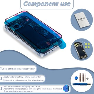 Foto 6 | Foto 6 | Reemplazo De Vidrio Trasero Znzhkr Para Iphone 15 De 6.1 Pulgadas Verde - Venta Internacional.