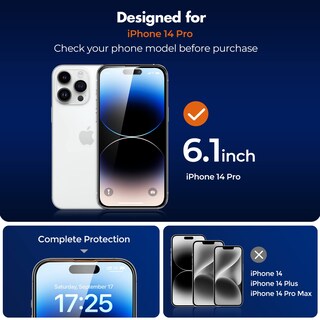 Foto 2 | Foto 2 | Protector De Pantalla De Privacidad Unbreakcable Para Iphone 14 Pro 6.1 - Venta Internacional.