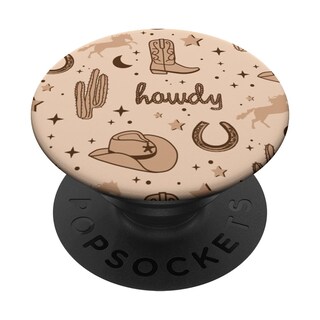 Foto 1 | Foto 1 | Sombrero De Vaquero Popsockets Adhesivo Popgrip Con Estampado Estético - Venta Internacional.