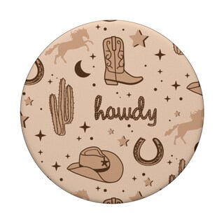 Foto 3 | Foto 3 | Sombrero De Vaquero Popsockets Adhesivo Popgrip Con Estampado Estético - Venta Internacional.