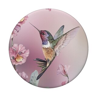 Foto 3 | Foto 3 | Soporte De Agarre Popsockets Con Forma De Flor De Colibrí Rosa Feliz - Venta Internacional.