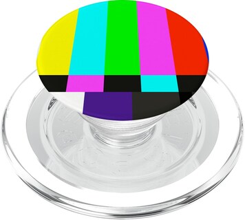 Foto 1 | Foto 1 | Televisor Popsockets Popgrip Off Air Smpte Barras De Colores Retro De Los Años 90 Y 80 - Venta Internacional.