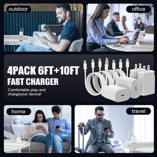 Foto 7 | Foto 7 | Cargador Essri De Carga Rápida De 25 W Para Iphone 16/15 Con 4 Cables - Venta Internacional.