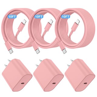 Foto 1 | Foto 1 | Cargador Essri De Carga Rápida Paquete De 3 Unidades 20 W Para Iphone 14 Color Rosa - Venta Internacional.