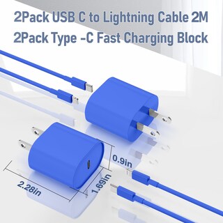 Foto 7 | Foto 7 | Cargador Rápido Essri Usb C De 20 W Para Iphone 14/13/12 Con Paquete De 2 Unidades De 6 Pies - Venta Internacional.
