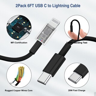 Foto 4 | Foto 4 | Cable Usb C A L De Cargador Rápido Essri De 20 W Para Iphone 14/13/12 - Venta Internacional.