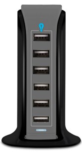Foto 5 | Foto 5 | Estación De Carga Aduro De Escritorio Usb De 40 W Y 6 Puertos Color Negro Y Gris - Venta Internacional.