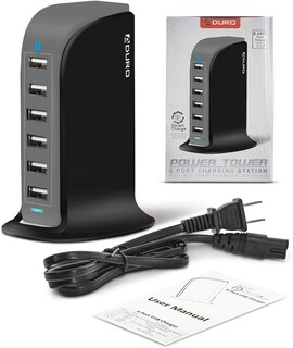 Foto 6 | Foto 6 | Estación De Carga Aduro De Escritorio Usb De 40 W Y 6 Puertos Color Negro Y Gris - Venta Internacional.