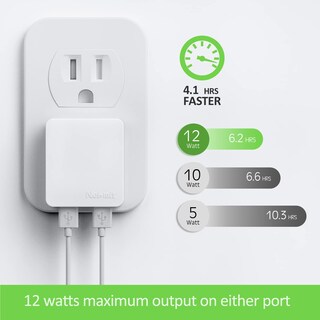 Foto 3 | Foto 3 | Cargador De Pared Usb Nekmit De Doble Puerto Ultrafino Y Plano Paquete De 2 - Venta Internacional.