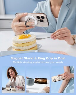 Foto 6 | Foto 6 | Soporte Magnético Para Anillo De Teléfono Superone Para Iphone 12-17 Color Azul - Venta Internacional.