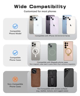 Foto 6 | Foto 6 | Empuñadura Magnética Suydanbox Para Iphone 16/15/14/13/12 Color Marrón - Venta Internacional.