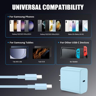 Foto 6 | Foto 6 | Cargador Essri Usb C De 45 W Para Samsung Galaxy S24 Con Cable De 6 Pies - Venta Internacional.