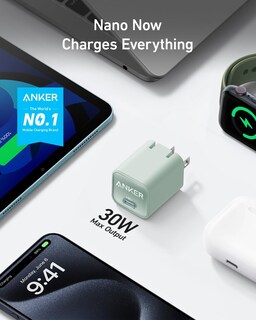 Foto 2 | Foto 2 | Cargador Anker Nano 30w Usb C Gan Piq 3.0 Para Iphone Verde - Venta Internacional.
