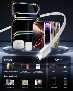 Foto 4 | Foto 4 | Cargador De Pared Uponsz Pd Fast De 40 W Con Cable Retráctil Tipo C - Venta Internacional.