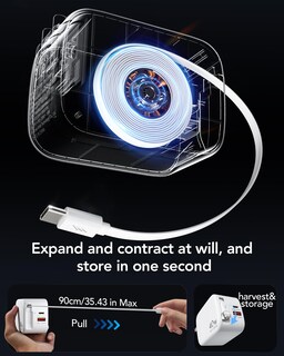 Foto 5 | Foto 5 | Cargador De Pared Uponsz Pd Fast De 40 W Con Cable Retráctil Tipo C - Venta Internacional.