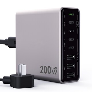 Foto 1 | Foto 1 | Estación De Carga Lixon Usb C 200 W 8 Puertos Cargador Rápido Gan - Venta Internacional.