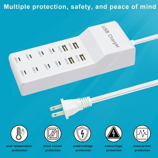 Foto 6 | Foto 6 | Cargador Usb Frisatpow Estación De Carga Usb-a De 12 Puertos 2 4 A Y Usb-c - Venta Internacional.