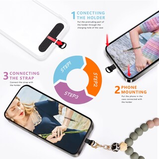 Foto 5 | Foto 5 | Correa De Muñeca Para Teléfono Lostars Con Cuentas De Silicona Diseño De Margarita Y Leopardo - Venta Internacional.