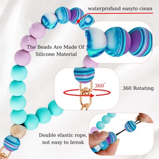 Foto 3 | Foto 3 | Correa De Muñeca Para Teléfono Lostars Con Cuentas De Silicona Color Lavanda - Venta Internacional.