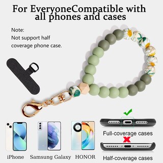 Foto 4 | Foto 4 | Correa Para Teléfono Móvil Lostars Con Cuentas De Silicona Color Verde Claro - Venta Internacional.