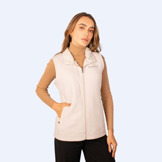 Foto 1 | Foto 1 | Chaleco De Fleece Para Mujer Con Forro De Fur Greenlander Beige