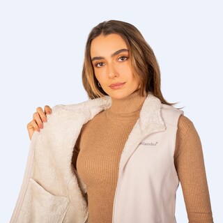 Foto 2 | Foto 2 | Chaleco De Fleece Para Mujer Con Forro De Fur Greenlander Beige