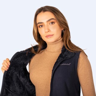 Foto 2 | Foto 2 | Chaleco De Fleece Para Mujer Con Forro De Fur Greenlander Azul Marino