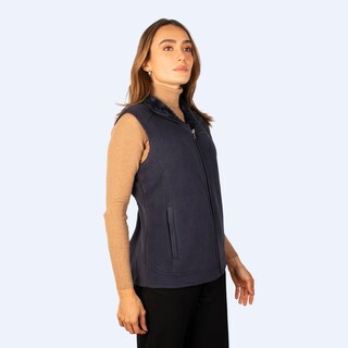 Foto 3 | Foto 3 | Chaleco De Fleece Para Mujer Con Forro De Fur Greenlander Azul Marino