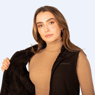 Foto 2 | Foto 2 | Chaleco De Fleece Para Mujer Con Forro De Fur Greenlander Cafe
