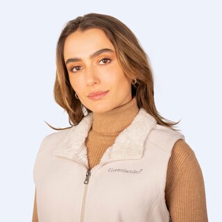 Foto 4 | Foto 4 | Chaleco De Fleece Para Mujer Con Forro De Fur Greenlander Beige