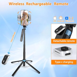 Foto 5 | Foto 5 | Trípode Selfie Stick Eocean De 71 Cm Con Mando A Distancia Para Iphone/android - Venta Internacional.
