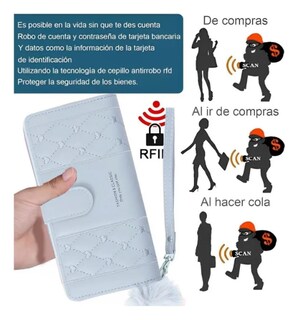 Foto 2 | Foto 2 | Cartera Antirrobo Gran Capacidad Billetera Moda Para Mujer