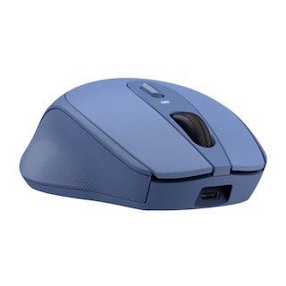 Foto 4 | Foto 4 | Mouse Inalámbrico Recargable Tipo C Zaya | Trust | Azul Acabado De Goma | Incluye Cable Tipo C