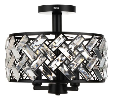 Foto 1 | Foto 1 | ''lámpara De Techo Metal Vidrio Moderna Home Negra ''