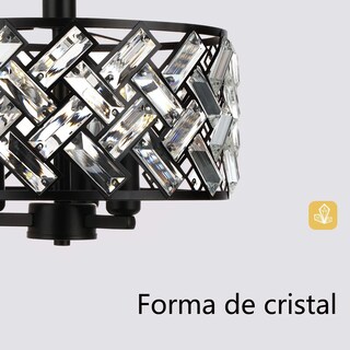 Foto 4 | Foto 4 | ''lámpara De Techo Metal Vidrio Moderna Home Negra ''