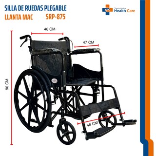 Foto 6 | Foto 6 | Silla De Ruedas Plegable Tradicional Todo Terreno Para Adulto Soporte De Hasta 110kg Ultra Ligera Llanta Tipo Mac