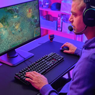 Foto 6 | Foto 6 | Teclado Alámbrico Gaming Gxt 871 Zora | Trust | Compacto Con Interruptores Mecánicos E Iluminación | Teclado Numérico | Cable Us