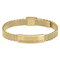Pulsera De Cadena Malla Para Hombre Boss Alen 1580610 Acero Dorado
