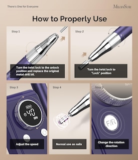 Foto 6 | Foto 6 | Kit De Taladro De Uñas Melodysusie Professional 2 En 1 40.000 Rpm - Venta Internacional.